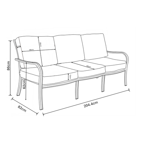 Hartman Buxton 3 Seater Sofa Set